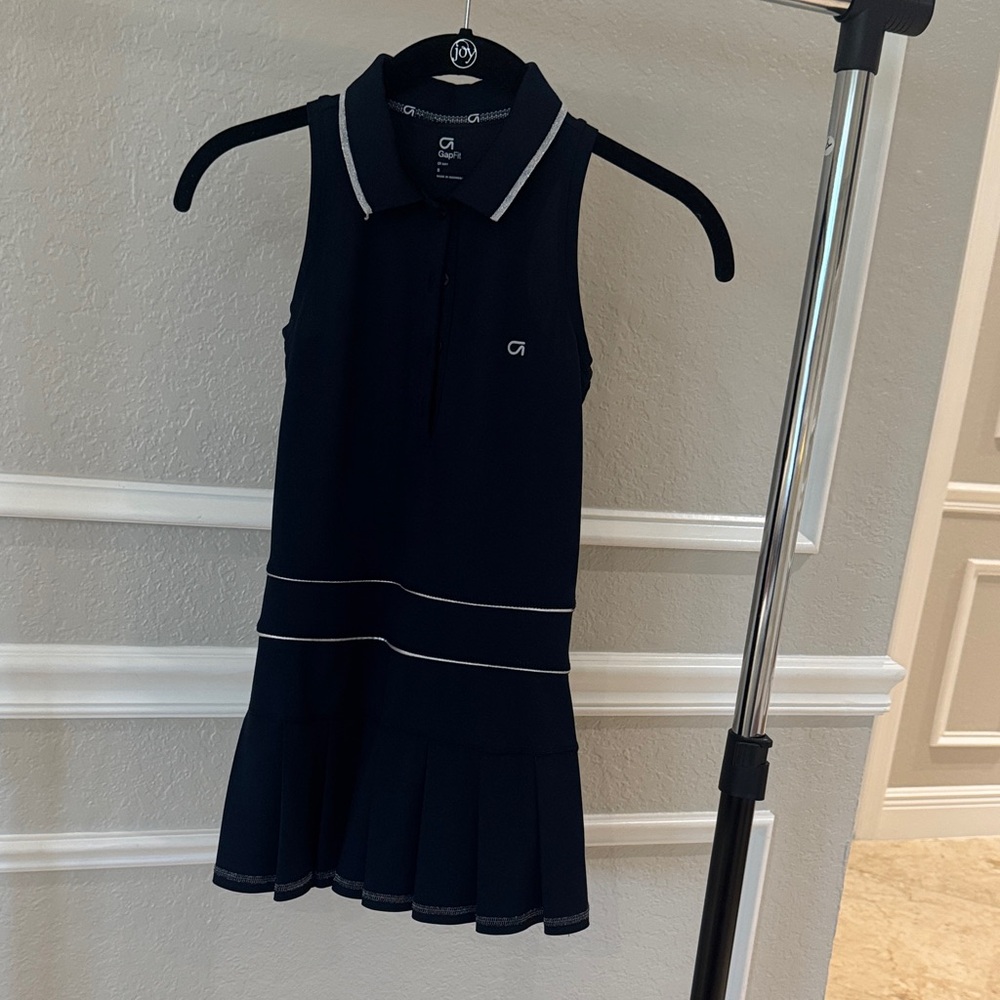Navy Sleeveless Tennis Dress